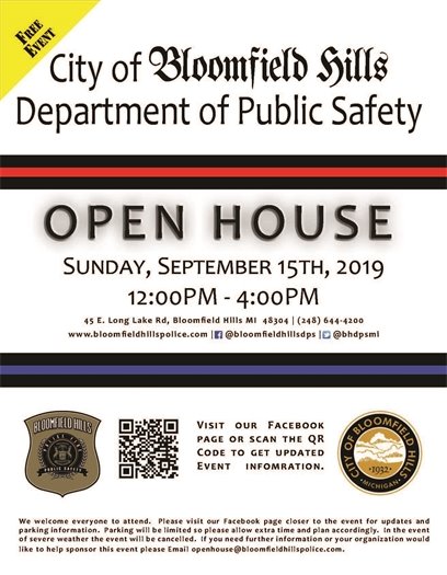 OPEN HOUSE SUNDAY SEPTEMBER 15, 2019 